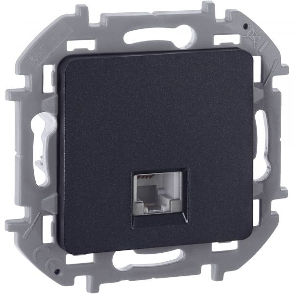 Розетка телефонная RJ11 антрацит INSPIRIA