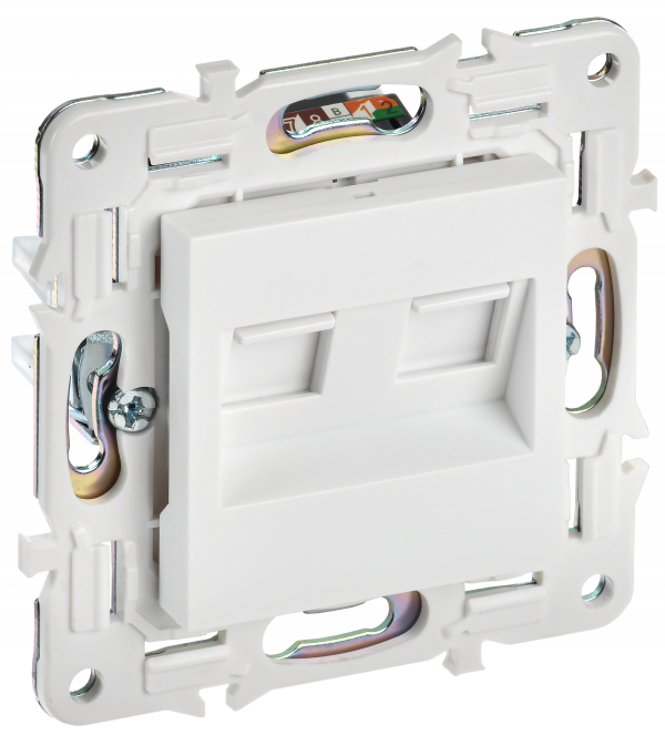 SKANDY Розетка компьютерная двойная RJ45 кат.5E SK-K03W арктический белый IEK