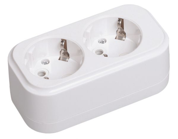 Колодка K02 2 места 2P+PE 16A CLASSIC