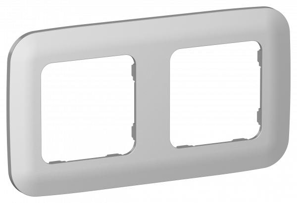 FLITE ARTISTIC Рамка 2-местная РУ-2-А-ФлА алюминий IEK