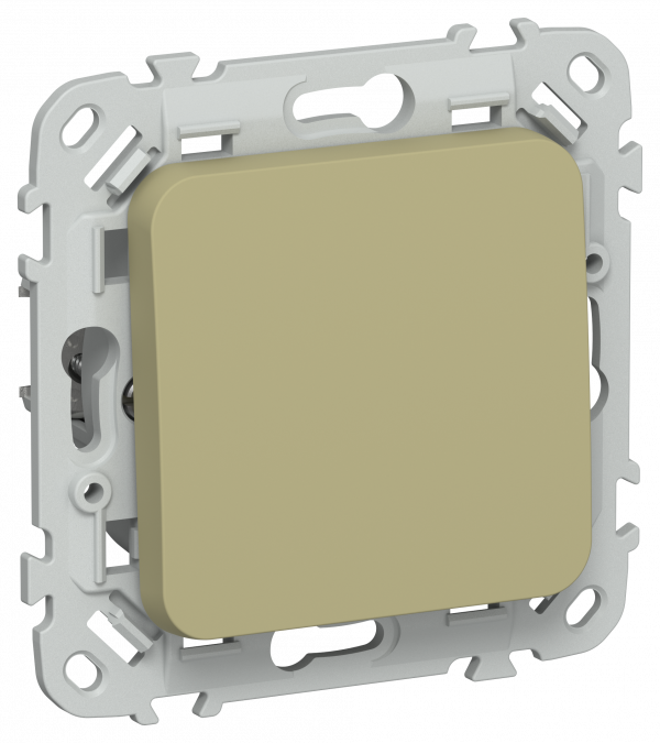 FLITE Выключатель 1-клавишный перекрестный 10А ВС71-1-0-ФлО оливковый IEK