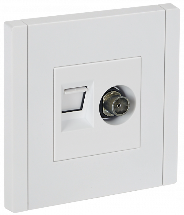 FORTE&PIANO Розетка двойная TV+RJ45 кат.5E FP236 белый IEK