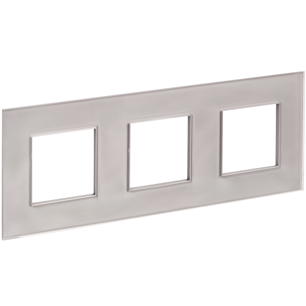 SKANDY Рамка 3-местная SK-F23Sh стекло шампань IEK