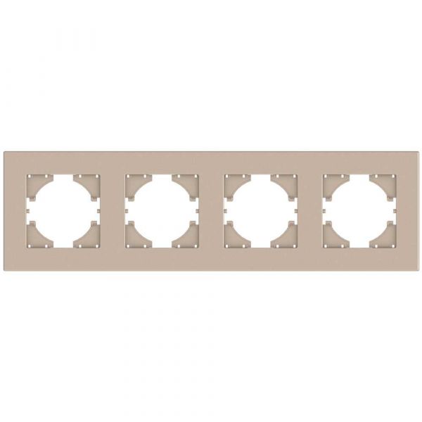 Рамка City 4-местная, шампань