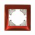 Рамка 1-местная Bravo цинк, тёмно-красный