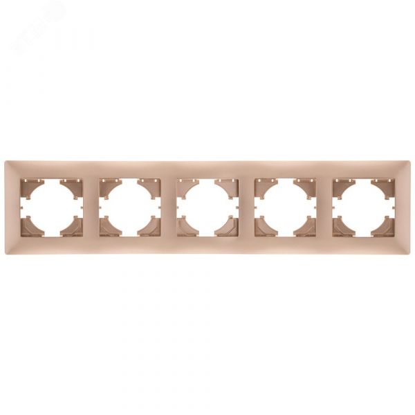 Рамка Bravo 5-местная, шампань