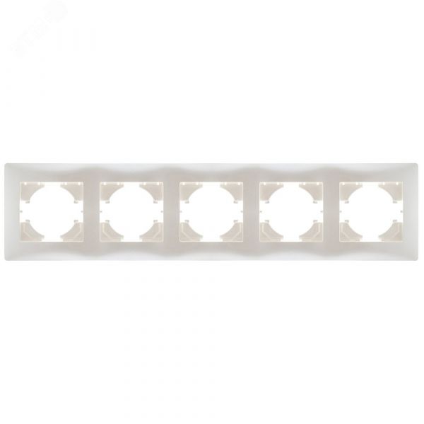 Рамка Bravo 5-местная, жемчуг