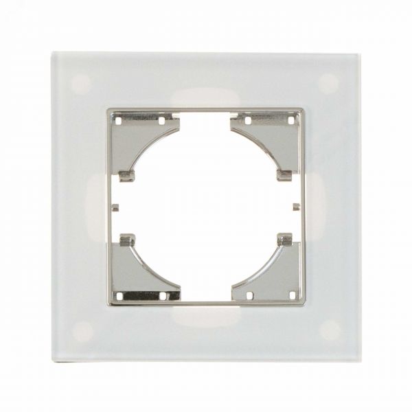 Рамка 1-местная Ugra стекло, белый