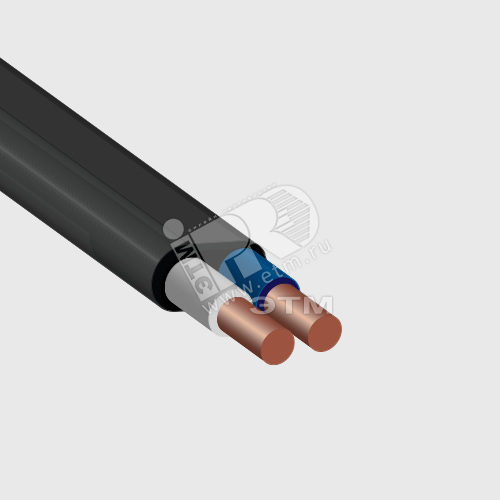 Кабель силовой ВВГнг-LS 2х1.5-0.660 однопроволочный