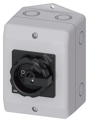 Разъединитель 3-P. ГЛАВНЫЙ/АВАРИЙНЫЙ ВЫКЛЮЧАТЕЛЬ IU=16, P/AC-23A AT 400V=7.5KW 1НO+1НЗ, 1N-КЛЕММА +1PE КЛЕММА ПЛАСТИКОВЫЙ КОРПУС, IP65 ПОВОРОТНАЯ РУКОЯТКА ЧЕРНАЯ