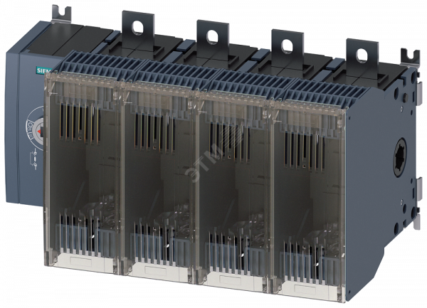 Выключатель-разъединитель предохранительный 400A тр-4 4-пол для LV HRC предохранителей тр-1 и 2 переднее управление слева базовый блок без ручки плоские клеммы