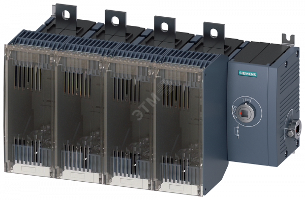 Выключатель-разъединитель предохранительный 400A тр-4 4-пол для LV HRC предохранителей тр-1 и 2 боковое управление справа базовый блок без ручки плоские клеммы