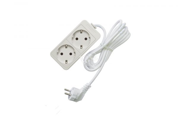Удлинитель бытовой Союз 3500 Вт с заземлением 2 гнезда ПВС 1,5м