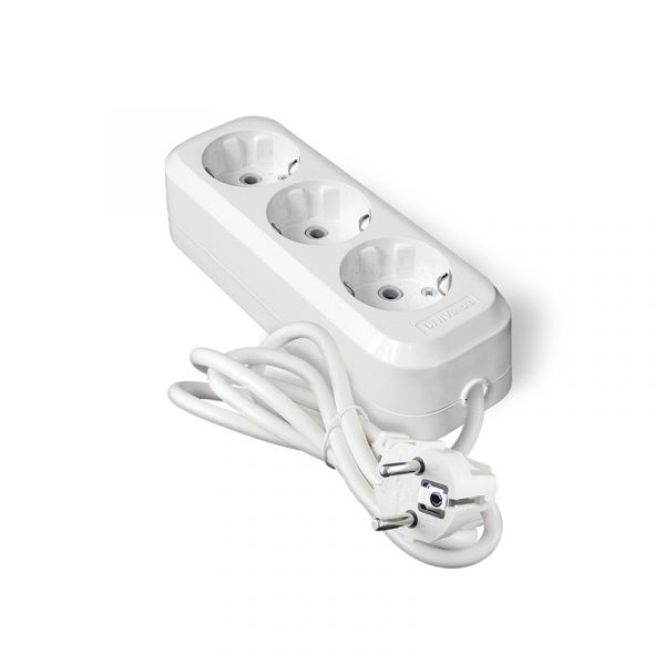 Удлинитель Е-303А ПВС 3*1,5 ,3 гнезда, с заземлением, 3м еврослот