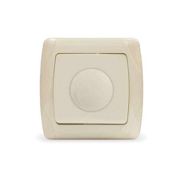 Маргарита светорегулятор (Диммер)  с/у, 3А, 220В, 500Вт, сл.кость (ivory) (еврослот)