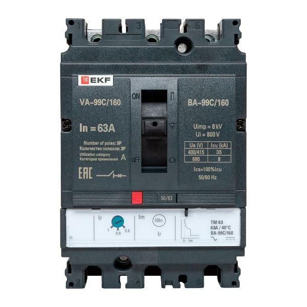 Выключатель автоматический трехполюсный ВА-99C 160/63А 35кА