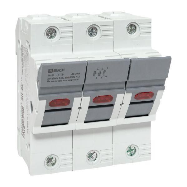 Предохранитель-разъединитель DF 14х51 3Р (тип ПВЦ)