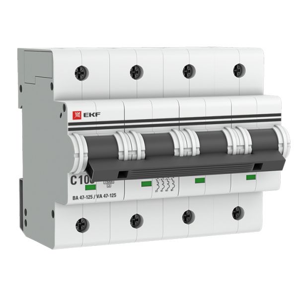 Выключатель автоматический ВА 47-125 4P 100А (C) 15кА PROxima