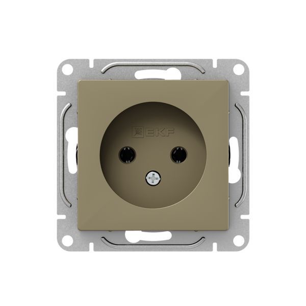 Механизм розетки  16А  без заземления  без шторок  шампань Эпика EKF