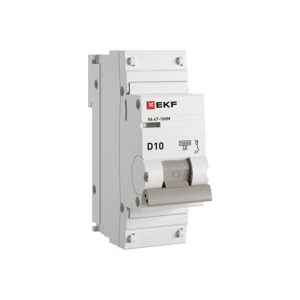 Выключатель автоматический 1Р 10А (D) 10кА ВА 47-100M без теплового расцепителя PROxima