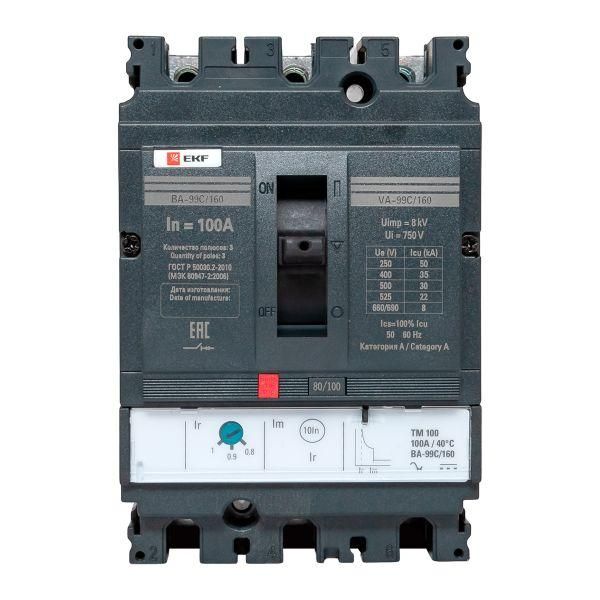 Выключатель автоматический ВА-100А 35кА ВА-99С/160 3 полюса