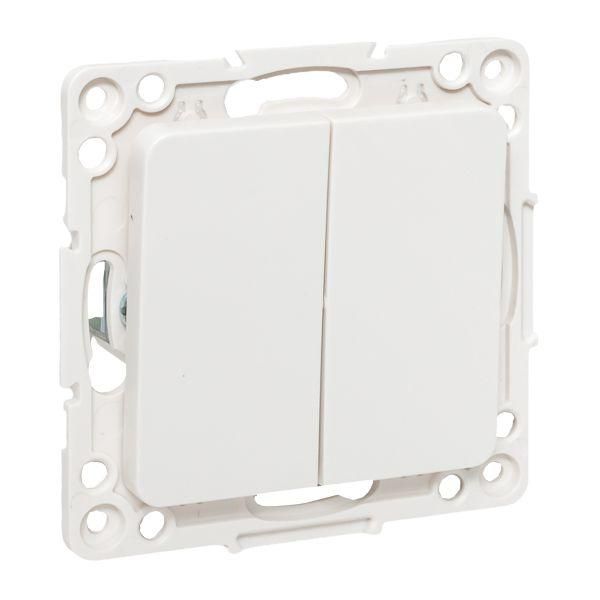 Стокгольм Механизм Выключателя 2-кл. проходного 10А в/к белый
