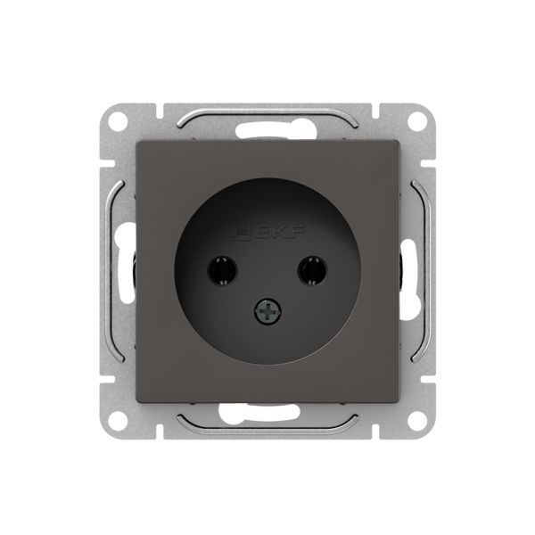 Механизм розетки  16А  без заземления  без шторок  мокко Эпика EKF