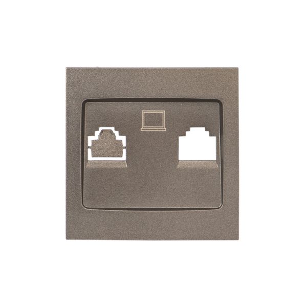 Валенсия лицевая панель розетки RJ-45 1-местная графит