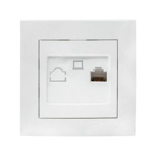 Валенсия розетка компьютерная RJ-45 1-местная белая