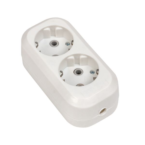 Колодка 2 гнезда c заземлением 16А Эксперт