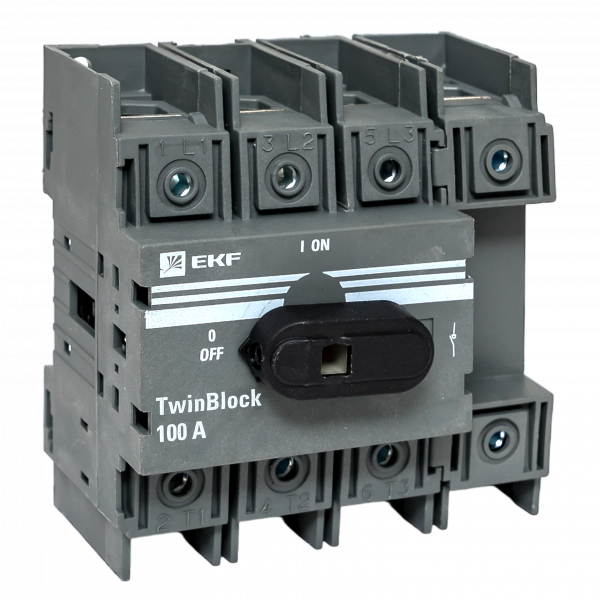 Рубильник 100A 4P c рукояткой управления для прямой установки TwinBlock