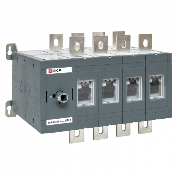 Рубильник 630A 4P реверсивный без рукоятки управления Twin block
