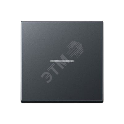 Клавиша 1-я для выключателей и кнопок  с окошком для подсветки. Серия A500  Материал- дуропласт  Цвет- матовый антрацит