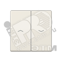 Клавиша 2-я с символом  стрелки  для жалюзийного выключателя  и кнопки  Серия AS500  Материал- дуропласт  Цвет- слоновая кость