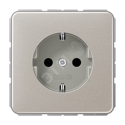 Розетка штепсельная SCHUKO 16A 250V платина