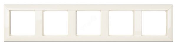 Рамка 5-местная для вертикальной и горизонтальной установки. Серия- Eco Profi. Материал- термопласт. Цвет- слоновая кость.