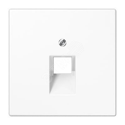 Накладка для 1-ой телефонной/компютерной розетки  IAE/UAE (1X8-пол.)   Серия LS990  Материал- термопласт  Цвет- белый