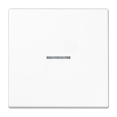 Клавиша 1-я для выключателей и кнопок  с окошком для подсветки. Серия LS990  Материал- дуропласт  Цвет- белый