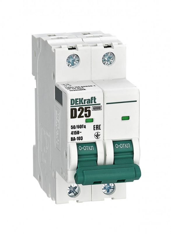 Выключатель автоматический ВА-103 2P 25А D 6кА новый