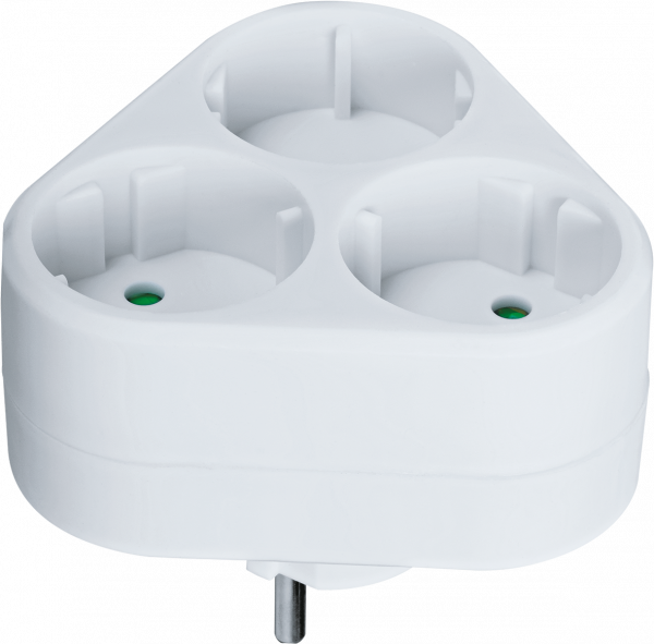 Разветвитель 94 694 NAD-S-3X-WH 3 гнезда треугольник без заземления