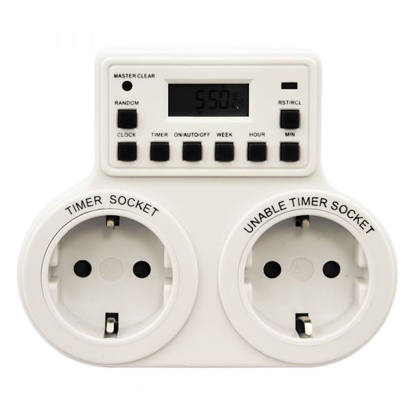 Розетка с таймером (недельная) 3500W/16A 230V