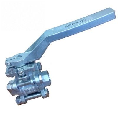 Шаровые краны муфтовые полнопроходные нержавеющие из стали DN8-100 PN40 резьба/резьба Тип ABRA-BV11 c ISO верхним фланцем