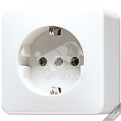 Розетка с заземлением 16А 250V накладная слоновая кость