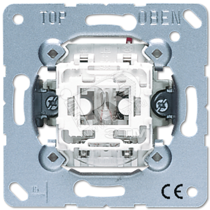 Переключатель контрольный 1-клавишный с подсветкой (лампа в комплекте) (проходной). Механизм. 20A 250V