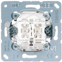 Выключатель для жалюзи 2-клавишный однополюсный (1 двигатель). Механизм. 10A 250V