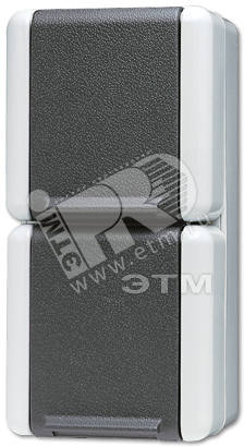 Розетка двойная вертикальная SCHUKO 16A 250V накладная IP44