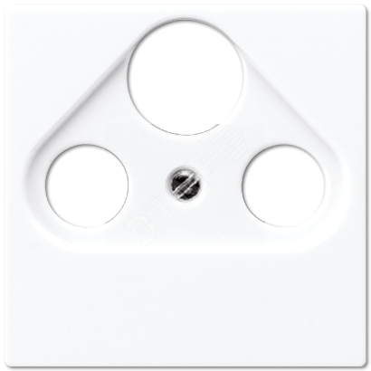 Накладка для телевизионной розетки (SAT-TV-FM)  Серия A500  Материал- термопласт  Цвет- белый
