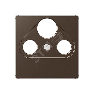 Накладка для телевизионной розетки (SAT-TV-FM)  Серия A500  Материал- дуропласт  Цвет- мокко