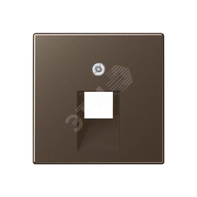 Накладка 1-ой телефонной/компютерной розетки  IAE/UAE (1X8-пол.)   Серия A500  Материал- дуропласт  Цвет- мокко