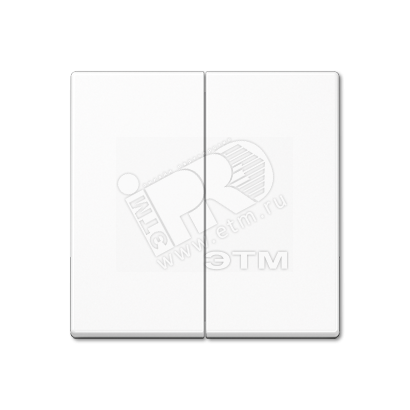 Клавиша 2-я для выключателей и кнопок  без подсветки. Серия A500  Материал- дуропласт  Цвет- белый